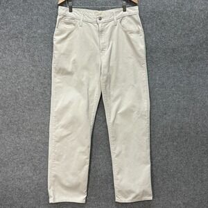 Levis '94 Baggy Corduroy Pants Womens W32 L31 Ivory Straight High Rise Loose